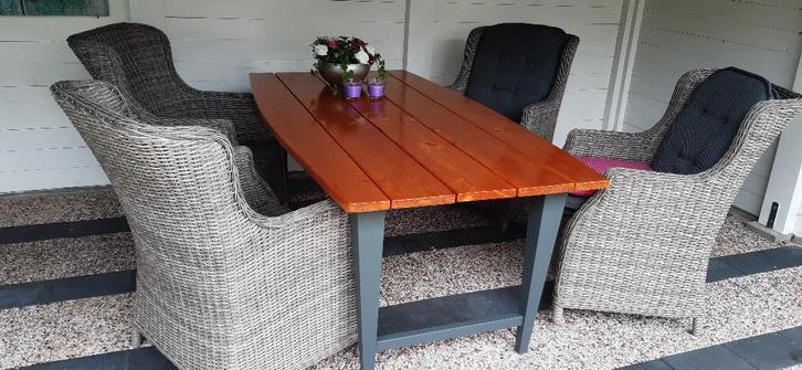 LUXE TUINSET, Tuin en Terras, Tuinsets en Loungesets, Zo goed als nieuw, Tuinset, Aluminium, 4 zitplaatsen, Eettafel, Stoel, Ophalen
