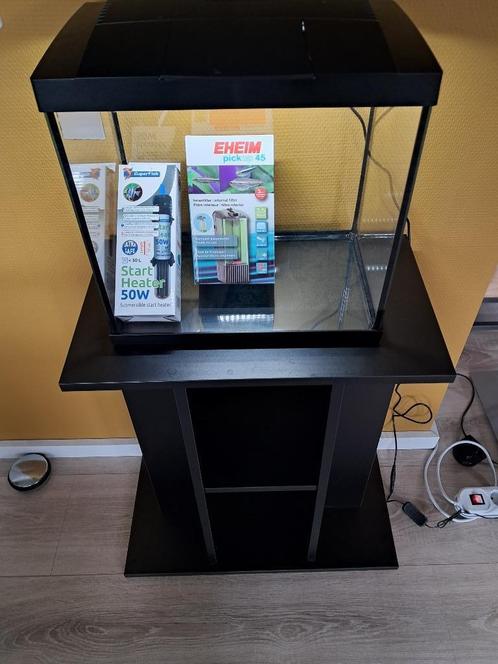 Aquarium + onderstel, Dieren en Toebehoren, Vissen | Aquaria en Toebehoren, Gebruikt, Verlichting of Verwarming, Ophalen