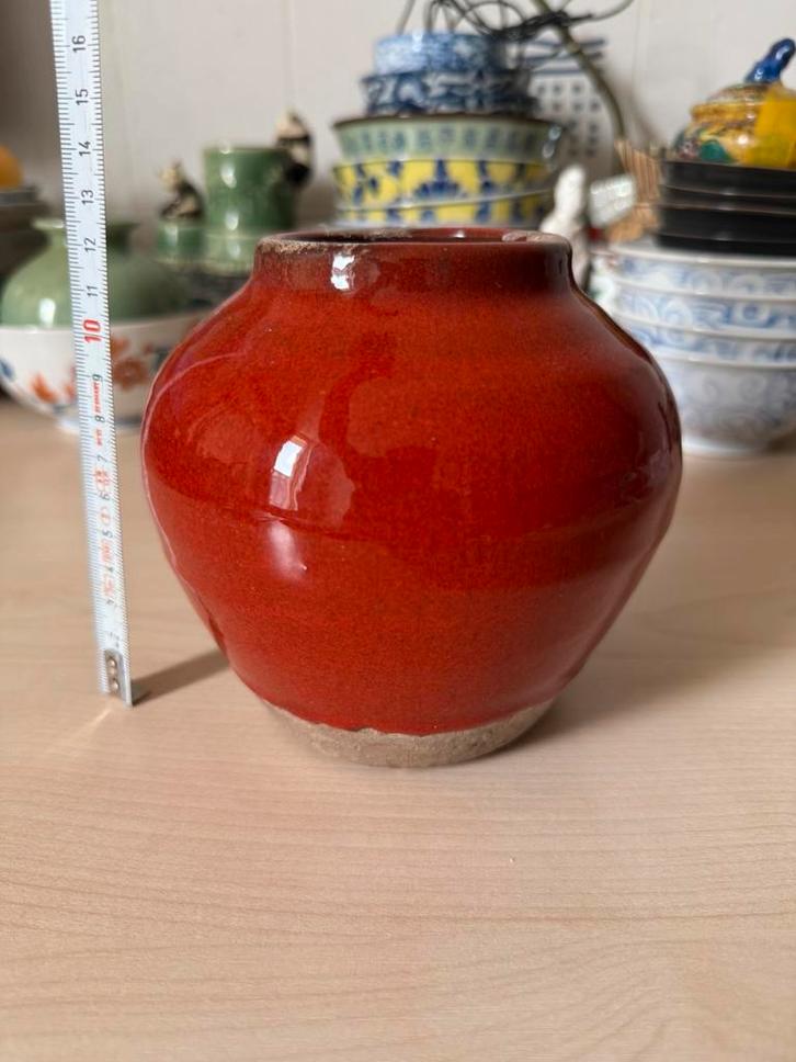 Rode keramieken pot, Antiek en Kunst, Kunst | Niet-Westerse kunst, Ophalen of Verzenden