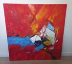 Abstract schilderij, handgeschilderd met olieverf., 75 tot 100 cm, Schilderij, Zo goed als nieuw, Ophalen