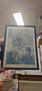 Schilderij vis, Antiek en Kunst, Kunst | Schilderijen | Klassiek, Ophalen of Verzenden