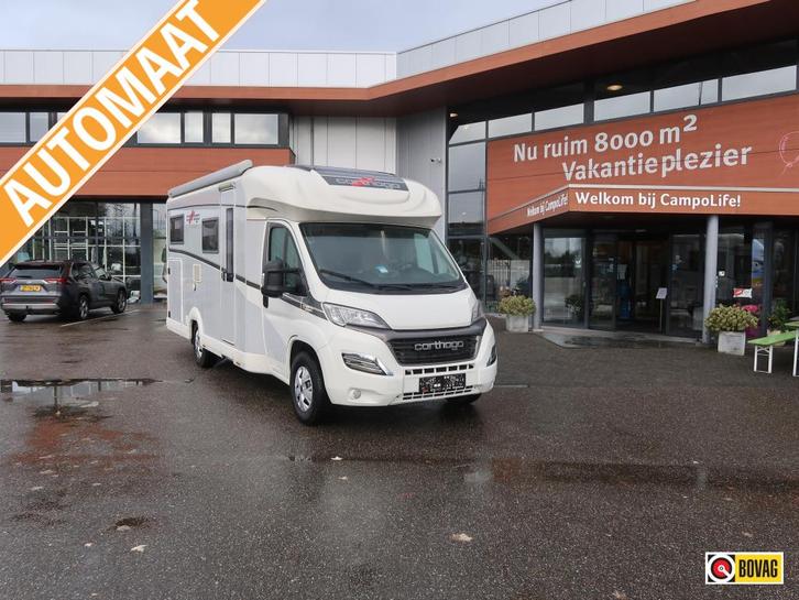 Carthago C-tourer T 143 AUTOMAAT ENKELE BEDDEN, Caravans en Kamperen, Campers, tot en met 2, Half-integraal, Carthago, Fiat, Diesel