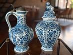 Delfts Blauw kan en vaas met tin deksel, Ophalen of Verzenden