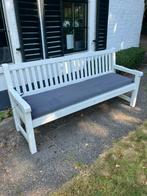 Witte houten tuinbank, Ophalen, Gebruikt, Hout