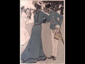 Originele jugendstil prent Laat uw kind eens zien beschikbaar voor biedingen