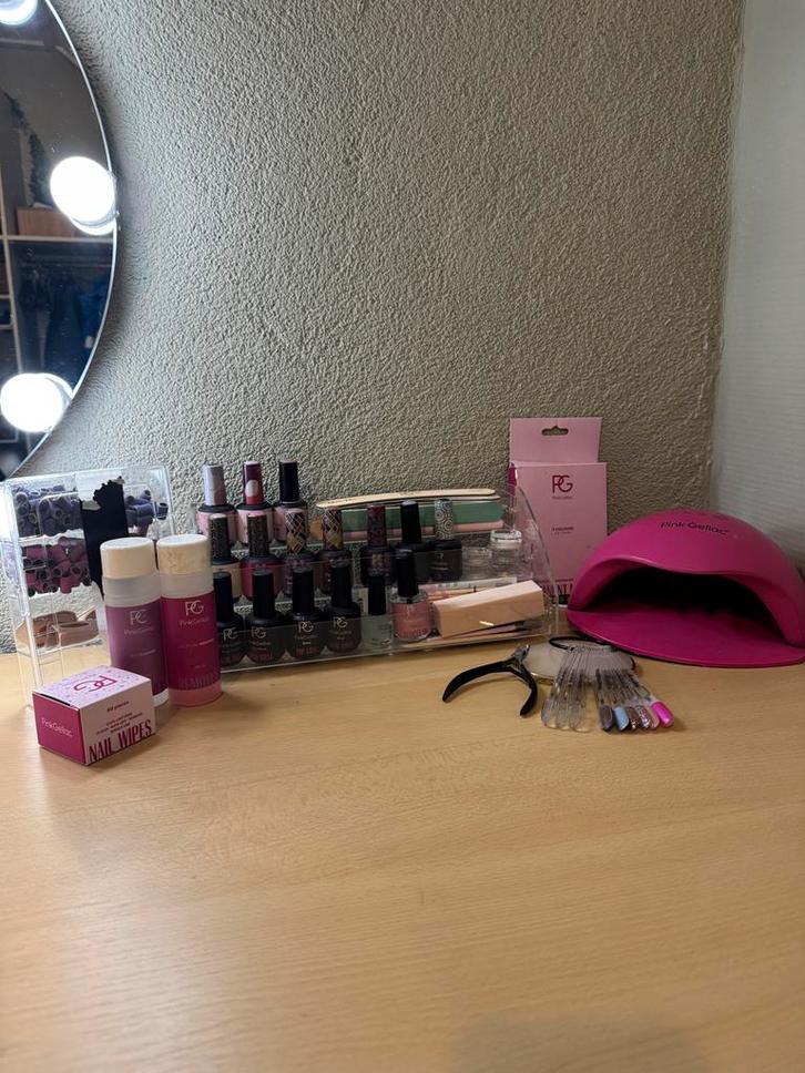 Pink Gellac Set starter + veel meer!!!, Sieraden, Tassen en Uiterlijk, Uiterlijk | Cosmetica en Make-up, Zo goed als nieuw, Make-up