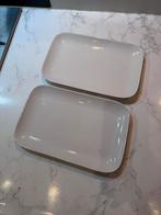 Rechthoekige witte schaal 24x16, Ophalen, Porselein of Keramiek, Schaal, Zo goed als nieuw