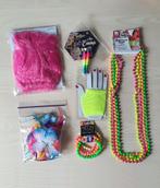 Nieuw 6-DELIG CARNAVAL FLOWER POWER FEEST ACCESSOIRES, PARTY & FEEST NEON KLEUR, Nieuw, Ophalen of Verzenden, Overige thema's