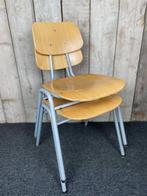 24x VS vintage schoolstoel stapelstoel kantinestoel, Gebruikt