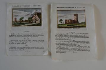 Muiderberg 2 Gravures Kerk + Boerderij Mooie kwaliteit GD9 beschikbaar voor biedingen