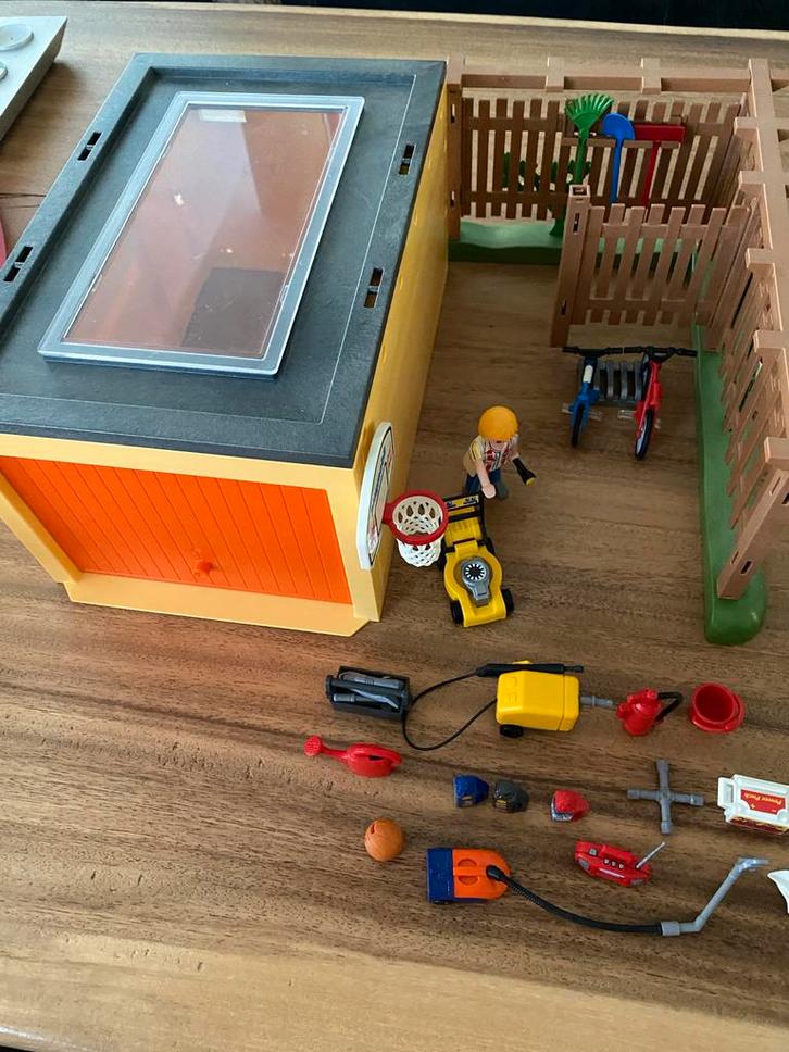 Playmobil 9368 Garage Modern Woonhuis - Incl. Omdoos, Kinderen en Baby's, Speelgoed | Playmobil, Zo goed als nieuw, Complete set