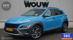 Hyundai Kona 1.6 HYBRID Schuif-Kanteldak | Elektr. Stoelvers, 12 maanden, Blauw, Leder, Bedrijf