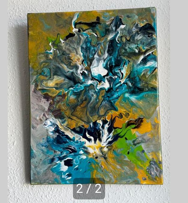 Acryl Schilderij - Abstract, Antiek en Kunst, Kunst | Schilderijen | Klassiek, Ophalen
