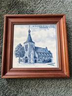 Delfts Blauwe Tegel met Lijst - Kerk St. Pancratius, Ophalen of Verzenden