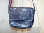 Gucci donker blauwe schoudertas monogram print band, Sieraden, Tassen en Uiterlijk, Tassen | Damestassen, Verzenden, Zo goed als nieuw