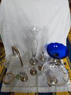 Glas en kristal, alles afgewerkt met zilver, oa antiek., Antiek en Kunst, Antiek | Goud en Zilver, Ophalen of Verzenden, Zilver