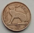 3 Pence 1943 Ierland Oude Munt Tweede Wereldoorlog Haas WO2, Verzamelen, Ophalen of Verzenden