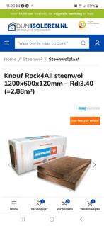 Nieuw knauff isolatie rock 4 all steenwoll, Doe-het-zelf en Verbouw, Ophalen, 12 cm of meer, Nieuw, Steenwol