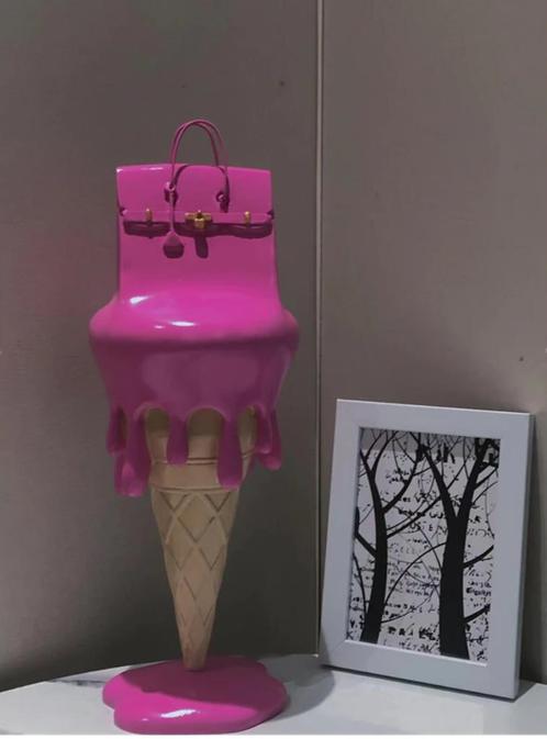 Gesmolten IJs Tas Beeld / Beeldje Icecream Dames Pop Art, Verzamelen, Beelden en Beeldjes, Nieuw, Ophalen of Verzenden