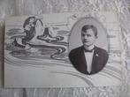 Art Nouveau Kaart met foto van Jongeman / Dame in het Water, Verzenden, Voor 1920, Ongelopen, Overige thema's