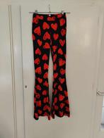 Stieglitz flared broek met hartjes collectors item maat S, Kleding | Dames, Ophalen of Verzenden, Zo goed als nieuw, Zwart, Lang