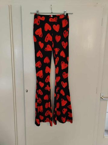 Stieglitz flared broek met hartjes collectors item maat S beschikbaar voor biedingen