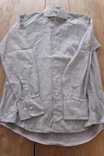 Suitsupply blouse overhemd bruin geblokt cotton two ply 38, Bruin, Halswijdte 38 (S) of kleiner, Zo goed als nieuw, Schipluidenlaan 20 5035KJ Tilburg
