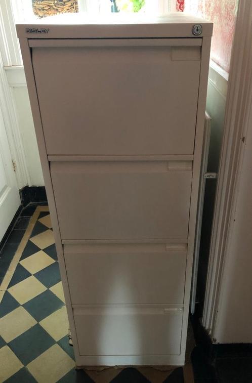 Zgan Bisley hangmappenkast 4 laden - kleur krijtwit, Huis en Inrichting, Kasten | Roldeurkasten en Archiefkasten, Gebruikt, 100 tot 150 cm