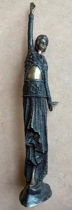 Fraai bonzen beeld van danseres, art deco, Ophalen of Verzenden