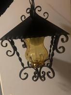 Antieke Smeedijzeren Hanglamp Vintage, Huis en Inrichting, Lampen | Hanglampen, Gebruikt, Smeedijzer, Ophalen of Verzenden, Metaal