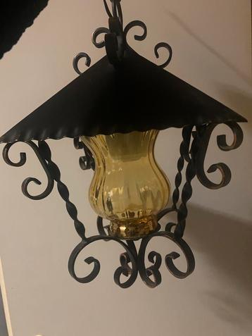 Antieke Smeedijzeren Hanglamp Vintage beschikbaar voor biedingen