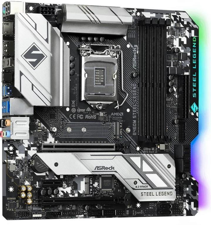 Asrock B460M Steel Legend Socket 1200, Computers en Software, Moederborden, Zo goed als nieuw, Intel, DDR4, Ophalen of Verzenden