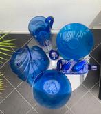 blauw glaswerk | diverse objecten | glas, Ophalen of Verzenden, Zo goed als nieuw