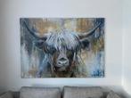 Schilderij Schotse Hooglander, Ophalen, 125 cm of meer, Zo goed als nieuw, Schilderij