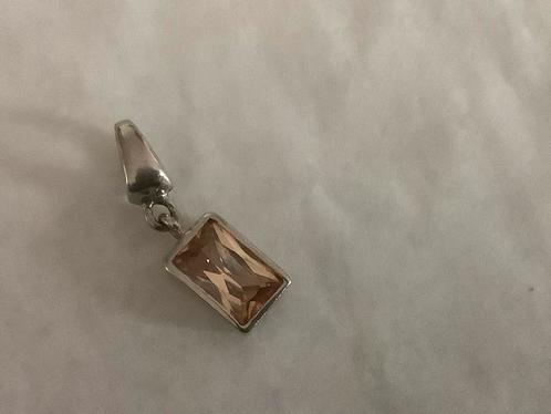 Mooi vintage zilveren Kettinghanger edelsteen Toermalijn 925, Sieraden, Tassen en Uiterlijk, Kettinghangers, Zo goed als nieuw