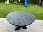 Ronde buitentafel – zwart – Ø145 cm – 6 tot 8 personen, Tuin en Terras, Ophalen of Verzenden, Zo goed als nieuw, Rond, Hout