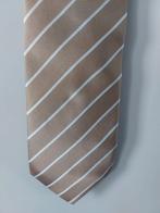 Zgan! Daniel Hechter Zijde Stropdas., Beige, Ophalen of Verzenden, Zo goed als nieuw, Met patroon