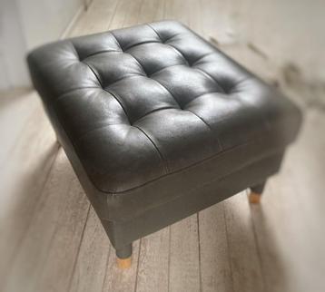 Zgan leren voetenbank Ikea Landskrona - afbeelding 1