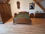 Complete donker eikenhouten slaapkamer (prijs verlaagd), Ophalen, Met deur(en), 200 cm of meer, Klassiek