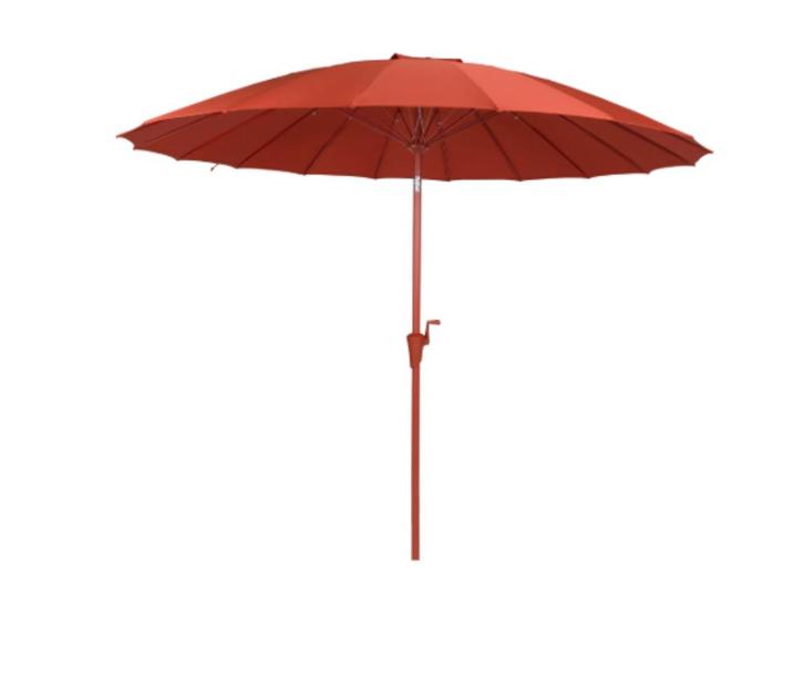 Sunshine Parasol Rood /  Merk Zuiver, Tuin en Terras, Parasols, Nieuw, Stokparasol, 2 tot 3 meter, Kantelbaar, Ophalen of Verzenden