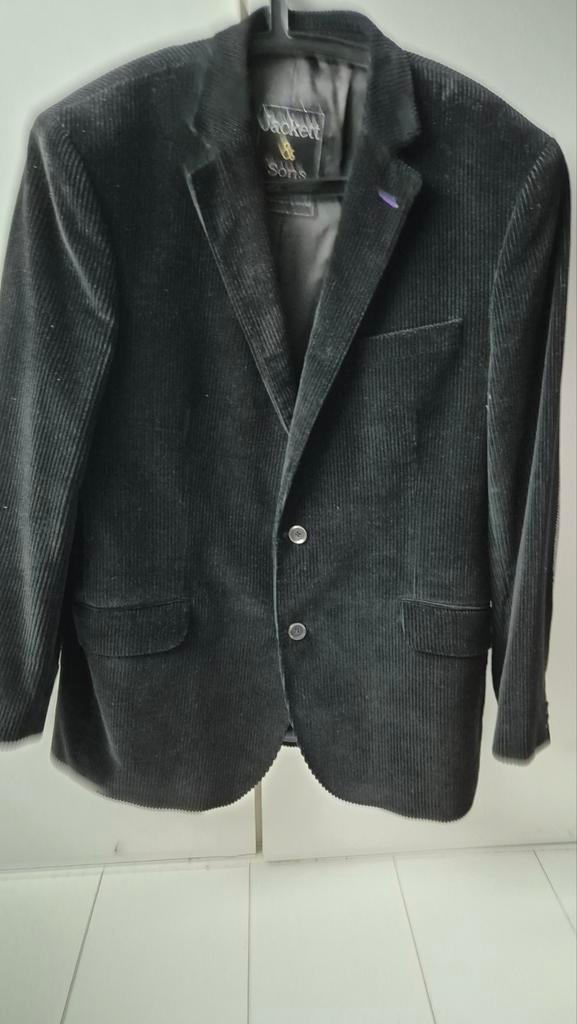 Jackett & Sons Herencolbert Rib Maat 50 (L), Kleding | Heren, Kostuums en Colberts, Zo goed als nieuw, Maat 48/50 (M), Zwart, Ophalen of Verzenden