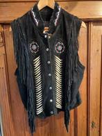 Leren retro hip hesje, Ophalen, Zo goed als nieuw, Maat 46/48 (XL) of groter, Zwart