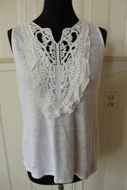 Linnen top van EXPRESSO maat 40, Kleding | Dames, Tops, Zo goed als nieuw, Maat 38/40 (M), Wit, Zonder mouw, Ophalen of Verzenden