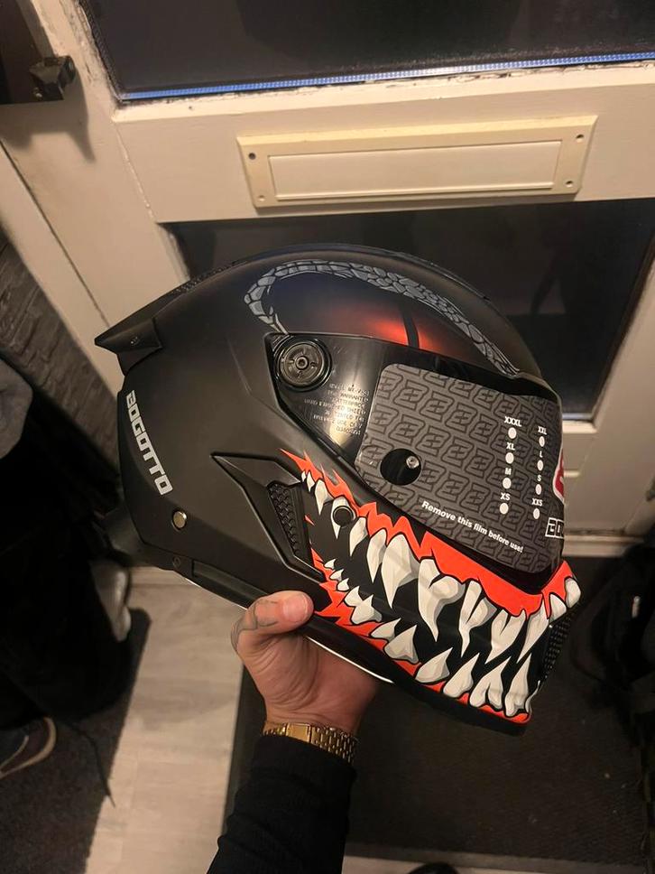 Motor helm Bogotto, Motoren, Kleding | Motorhelmen, Integraalhelm, XS, Overige merken, Tweedehands, Ophalen of Verzenden