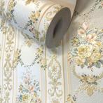 BEHANG ENGELSE BLOEMEN VINYL, Huis en Inrichting, Stoffering | Behang, Ophalen of Verzenden, Minder dan 10 m², Roze, KLASSIEK