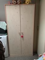 Kledingkast - hout met lichte roze tinten - hang en leg., Ophalen, Gebruikt, 50 tot 75 cm, 150 tot 200 cm