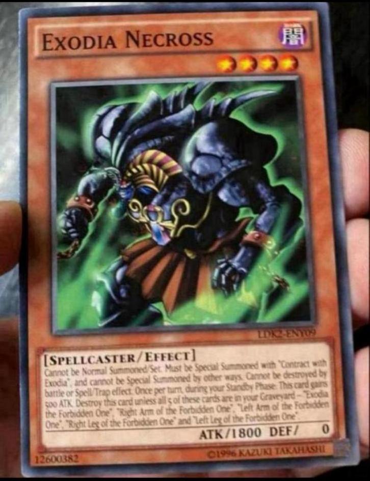 Yu-Gi-Oh! Exodia Necross LDK2 1996 !, Hobby en Vrije tijd, Verzamelkaartspellen | Yu-gi-Oh!, Zo goed als nieuw, Losse kaart, Verzenden