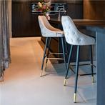 Richmond bar stool Imani Pink Velvet barstoel barkruk, Huis en Inrichting, Barkrukken, Ophalen, 5 krukken of meer, Met voetsteun
