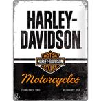 Harley Davidson motorcycles relief reclamebord van metaal, Ophalen of Verzenden, Nieuw, Auto's