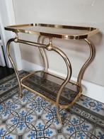Supergaaf, zwaar uitgevoerd vintage bijzettafel, theetafel, Huis en Inrichting, Tafels | Salontafels, Ophalen, 50 tot 100 cm, 50 tot 75 cm